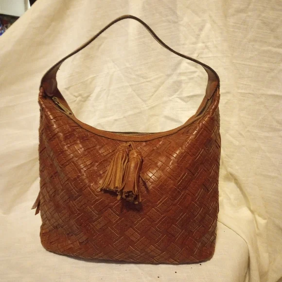 Patricia Nash Elegant Woven Leather Bag - Picture 1 of 8